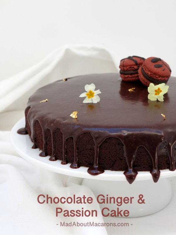 Chocolate Ginger Passion Cake #Macarons